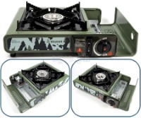 BDZ-155A Portable Butane Gas Stove with Storage Case ~ Army Green