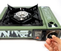 BDZ-155A Portable Butane Gas Stove with Storage Case ~ Army Green