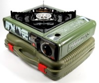 BDZ-155A Portable Butane Gas Stove with Storage Case ~ Army Green