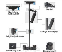 S60T Carbon Fiber DSLR Video Camera Stabilizer